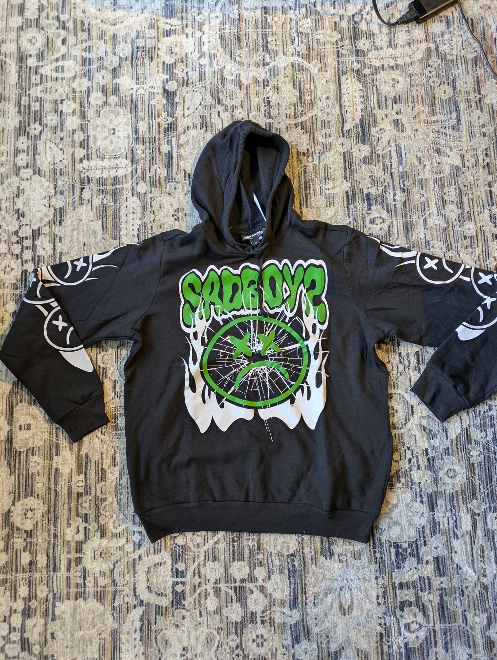 🔥 Sad Boyz Hoodie – Black/Green – Size L Or XL – NEW WITH TAGS 🔥